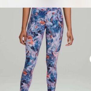 LuluLemon High Rise Multi Colored Leggings Size 2